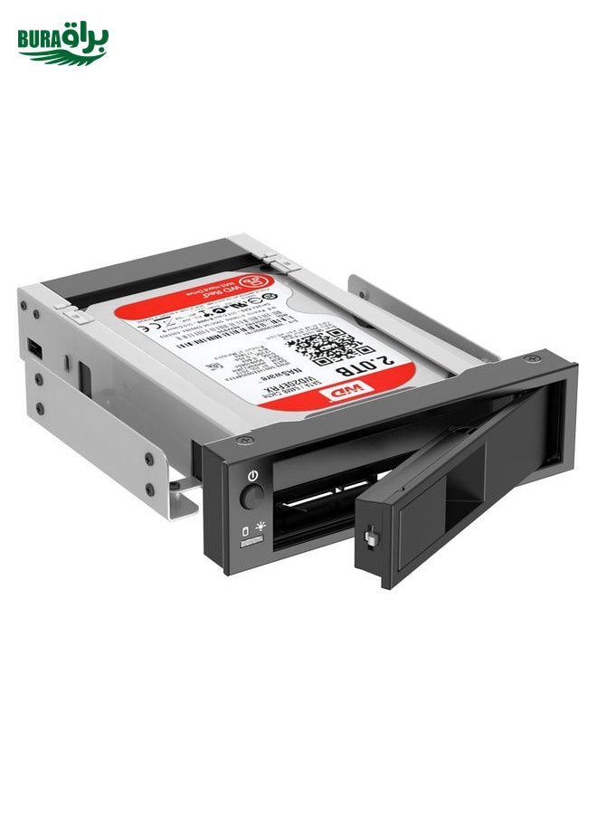 BURAQ ORICO 1106SS CD-ROM Space HDD Mobile Rack Internal 3.5 inch HDD Convertor Enclosure(Black)  - Image 1