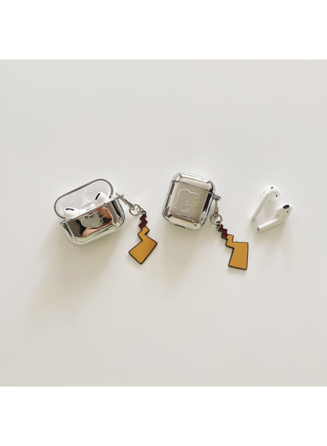 Inkaida Yingkaida Airpods 3 واقي حماية، غطاء سماعات Apple، غطاء سماعات بلوتوث لاسلكية، مقاوم للصدمات، غلاف مبدعي مضاد للانزلاق، صندوق تخزين، جلد مطلي، Pikachu - Image 3