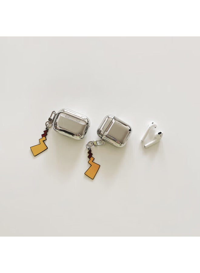 Inkaida Yingkaida Airpods 3 واقي حماية، غطاء سماعات Apple، غطاء سماعات بلوتوث لاسلكية، مقاوم للصدمات، غلاف مبدعي مضاد للانزلاق، صندوق تخزين، جلد مطلي، Pikachu - Image 5