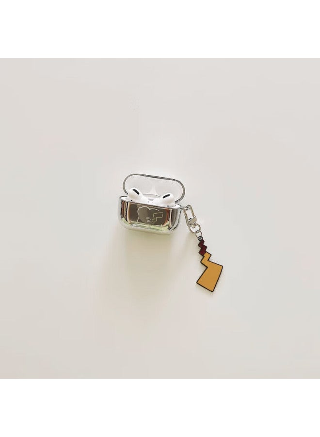 Inkaida Yingkaida Airpods 3 واقي حماية، غطاء سماعات Apple، غطاء سماعات بلوتوث لاسلكية، مقاوم للصدمات، غلاف مبدعي مضاد للانزلاق، صندوق تخزين، جلد مطلي، Pikachu - Image 2
