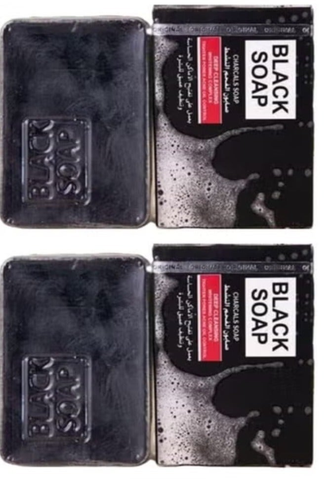 بلاك سوب قطعتين من صابون الفحم الأسود