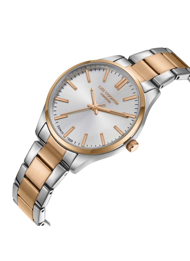 Lee Cooper Women'S Watch, Analog Display And Metal Strap - Lc08011.530, Two Tone  - Image 2