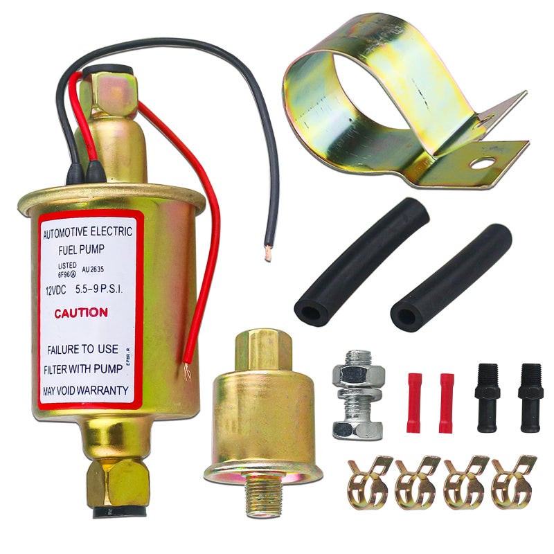 PRUNkuar Universal Electric Fuel Pump 5-9 PSI 30GPH 12V DC E8012S Gasoline and Diesel Fuel Pump for Carburetor Engine E8012S, FD0002, P60430, EP12S, 6414671 - Image 1
