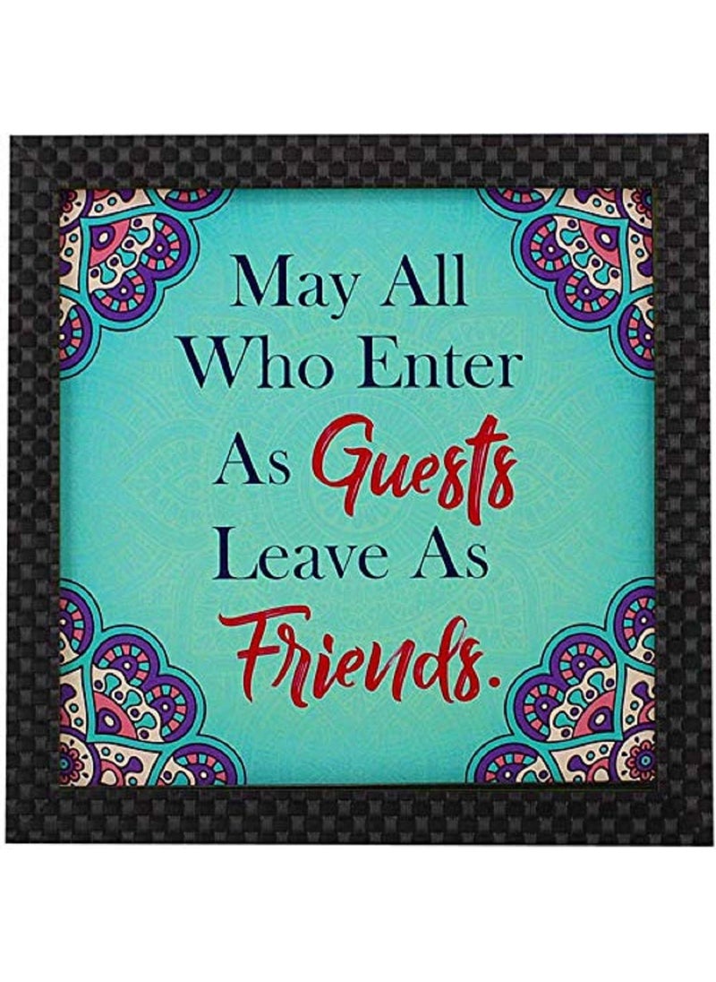 Webelkart Webelkart Synthetic Design Motivational/Funny Quote Photo Frame for Wall, Office, Study Room Decoration Poster Framed Without Glass (10 x 10 Inch, Multicolour)  - Image 1