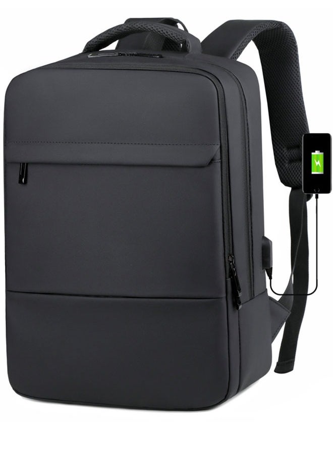 Generic 3611 Laptop Backpack, Waterproof Backpack, Large Capacity Backpack for Business Travel, Multiple Compartments, Black  - Image 1