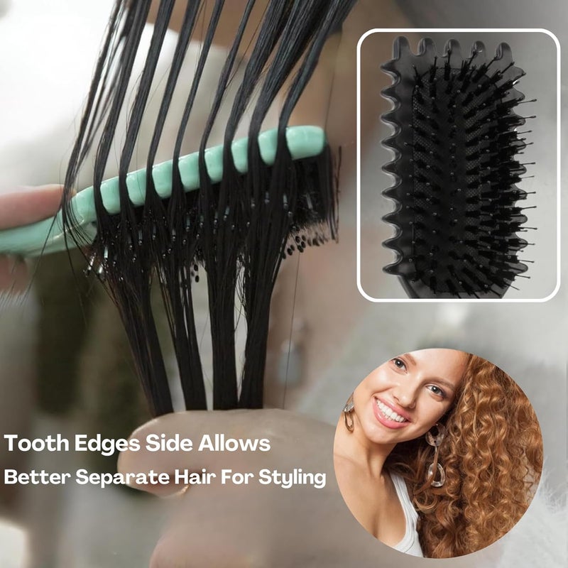 SIXHANS Bounce Curl Defining Brush for Curly Hair - Curl Brush with Ergonomic Design,Versatile Hair Tool for Detangling & Styling,Heat Resistant,Gentle on Hair Ideal for Women & Men-Black - Image 3
