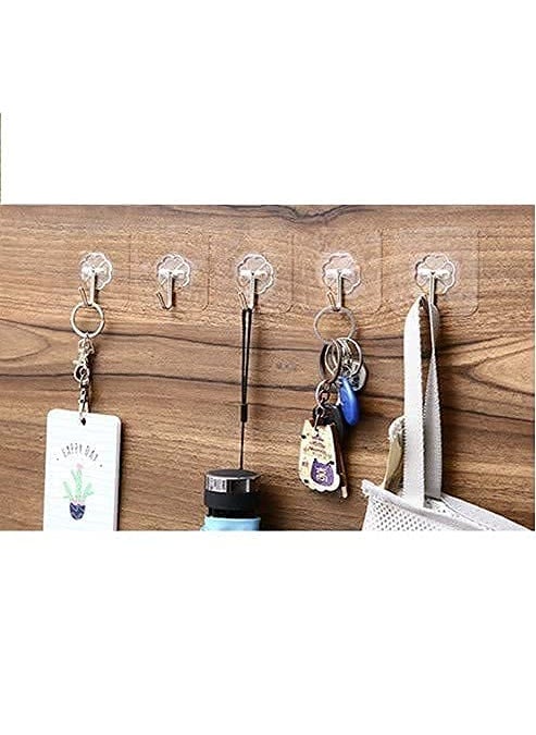 Generic Radhika Creation Wall Hook Door Hook Heavy Duty Sticky Hooks for Hanging Robe Pack of 10  - Image 2