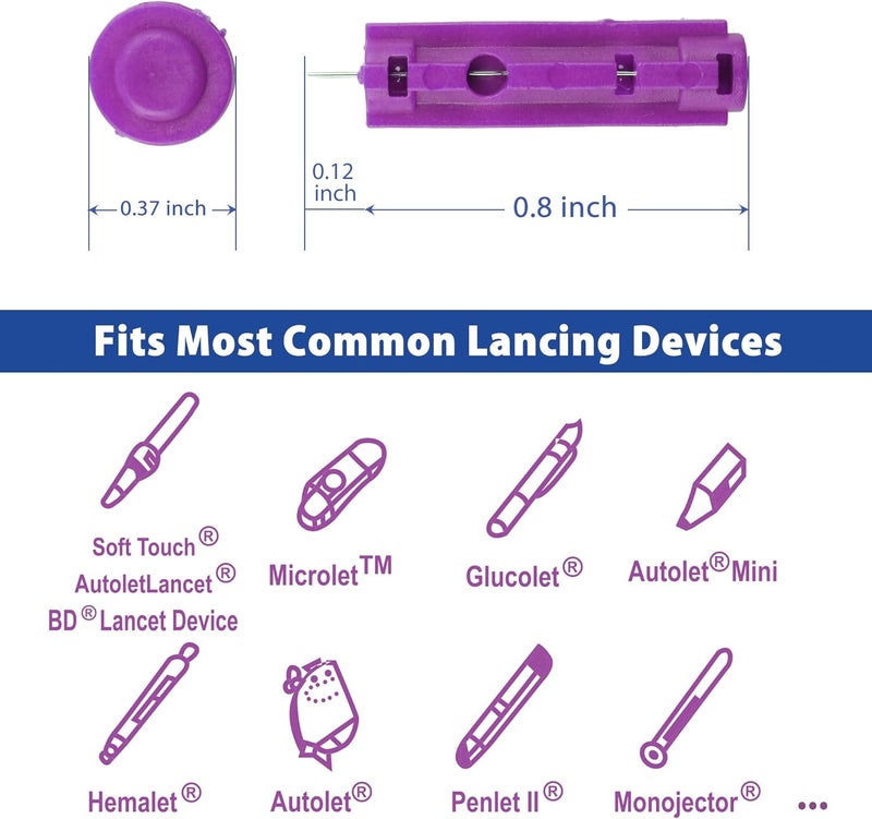 LotFancy Lancets for Blood Testing 30 Gauge 100Count Twist Top Lancets for Glucose Diabetes Testing Sterile Disposable Diabetic Supplies Blood Sugar Test - Image 5