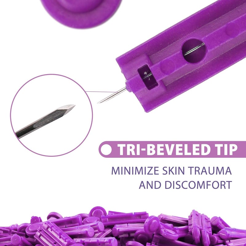 LotFancy Lancets for Blood Testing 30 Gauge 100Count Twist Top Lancets for Glucose Diabetes Testing Sterile Disposable Diabetic Supplies Blood Sugar Test - Image 2