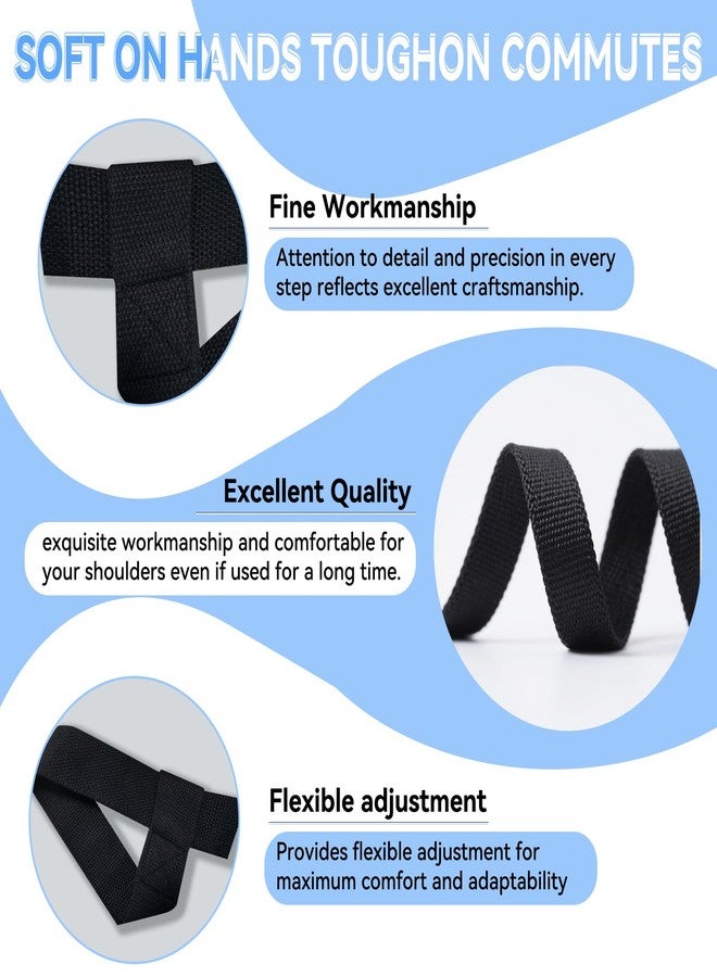 Cidkoth Adjustable Yoga Mat Strap Carrier, Thick Wide Yoga Mat Holder with Hook-and-loop fastener for yoga enthusiast, Travel Gym, Black Non-Slip Yoga Straps for Carrying Mats - Image 3