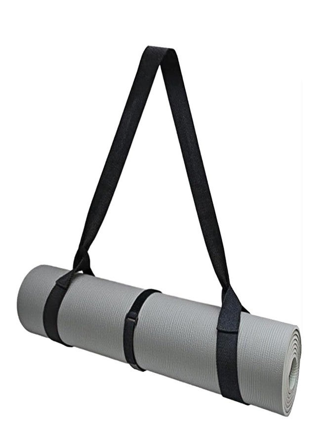 Cidkoth Adjustable Yoga Mat Strap Carrier, Thick Wide Yoga Mat Holder with Hook-and-loop fastener for yoga enthusiast, Travel Gym, Black Non-Slip Yoga Straps for Carrying Mats - Image 1