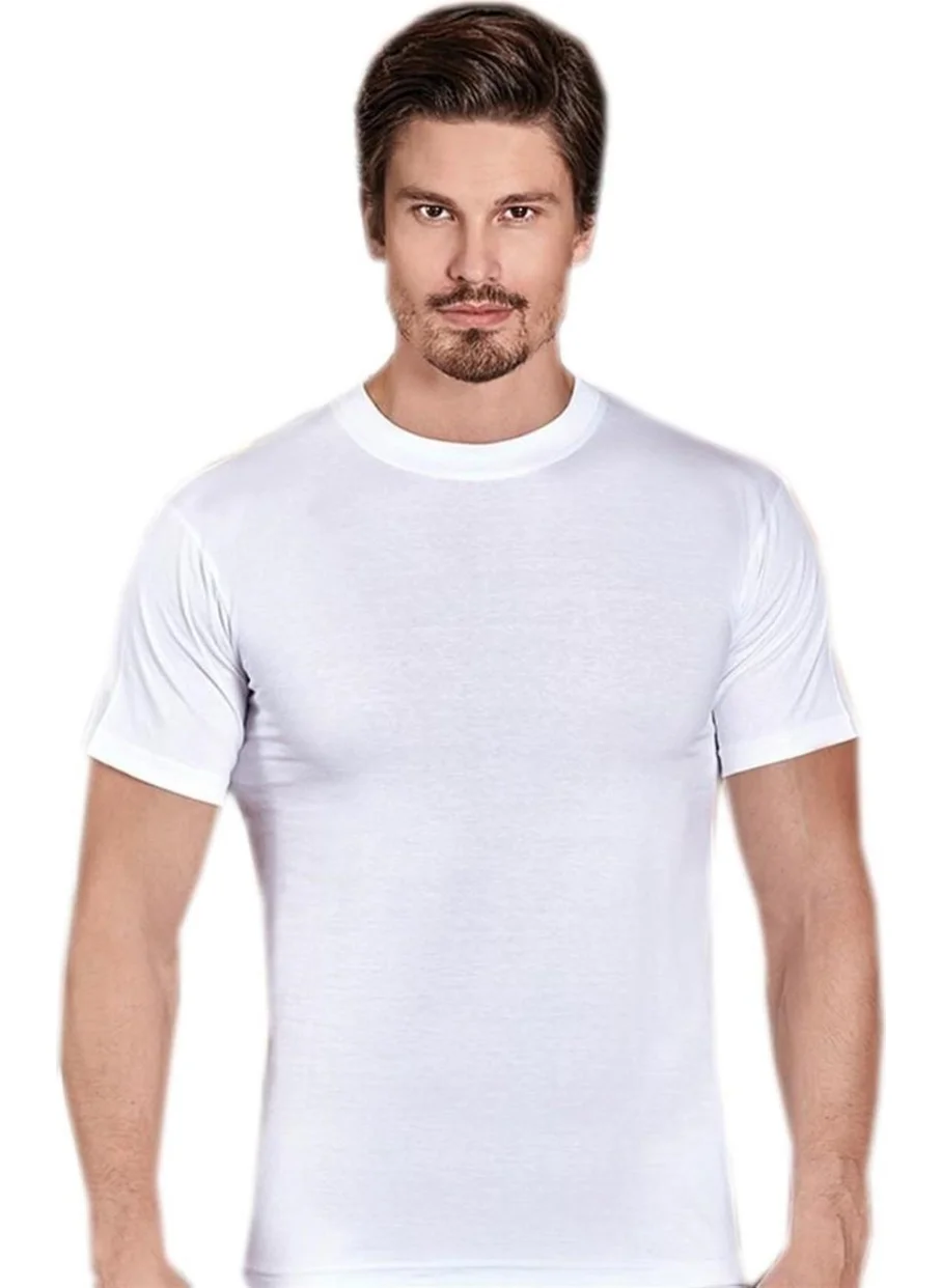 بيراك 1003 6-Pack Economical Package Short Sleeve Zero Collar Men's Undershirt