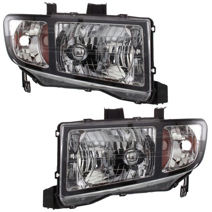 Garagepro Driver And Passenger Side Headlight For Honda Ridgeline 20062008 Halogen Fits Exl Lx Rt Rtl Rts Rtx Replaces 33151Sjca02 33101Sjca02