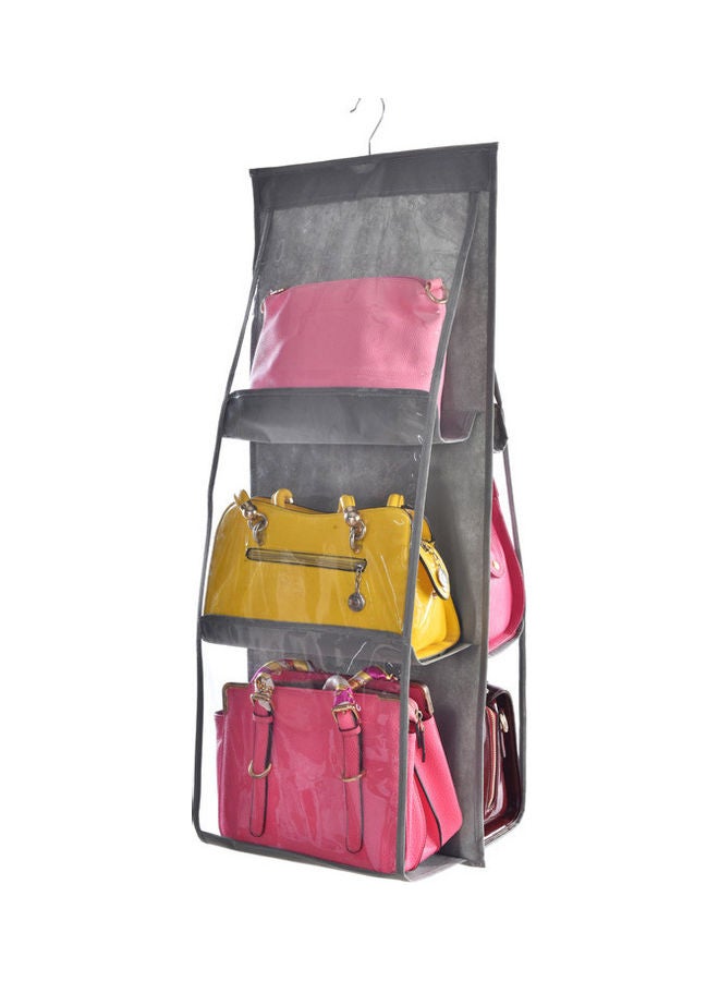 منظم خزانة معلق بـ6 جيوب رمادي 90x35x32سم