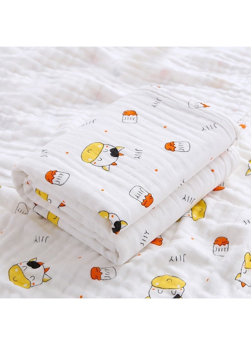 Generic Baby Soft Cotton Gauze Swaddle Towel Bottle Cow 