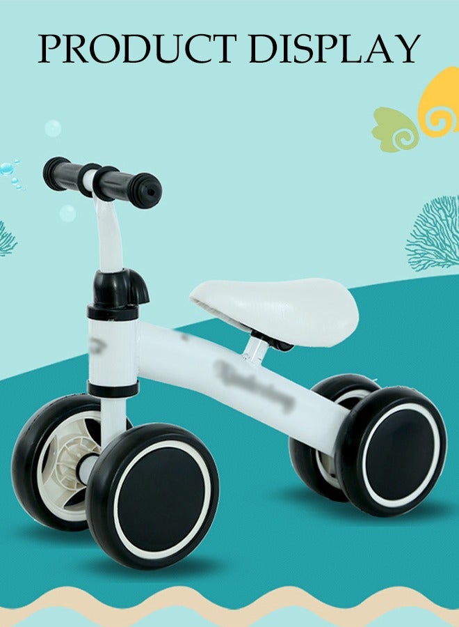 DUNISO دراجة توازن للأطفال بأربع عجلات، سكوتر بدون دواسات للأطفال، لعبة دراجة داخلية وخارجية، مقاومة للماء ومضادة للسقوط، مريحة ومتينة، مناسبة للأطفال من عمر 1 إلى 3 سنوات - Image 4