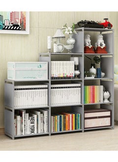 MIXDE Cube Storage 9 Cubes Closet Storage Shelf DIY Wall Cabinet Bookshelf Plastic Square Storage Rack Suitable for Bedroom Living Room Office  - Image 1