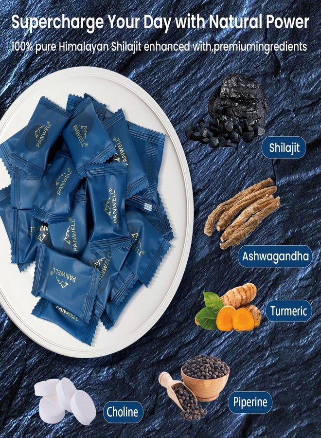PANWELL Shilajit Gummies, gummy supplements，shilajit for men gummies，shilajit for women gummies，Seamoss & Turmeric | Zero Sugar Energy, Cortisol Balance, Sleep, Immune & Overall Health Support – 60 Gummies - Image 2