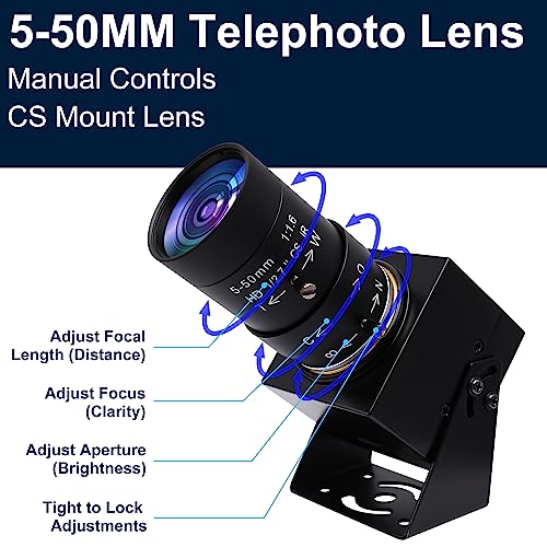 SVPRO 1080P USB Webcam with Telephoto 5-50mm Lens, Full HD Computer Camera 100fps/60fps/30fps for Windows/Mac/Linux/Android - Image 5