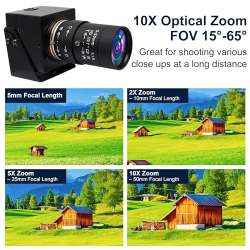 SVPRO 1080P USB Webcam with Telephoto 5-50mm Lens, Full HD Computer Camera 100fps/60fps/30fps for Windows/Mac/Linux/Android - Image 3