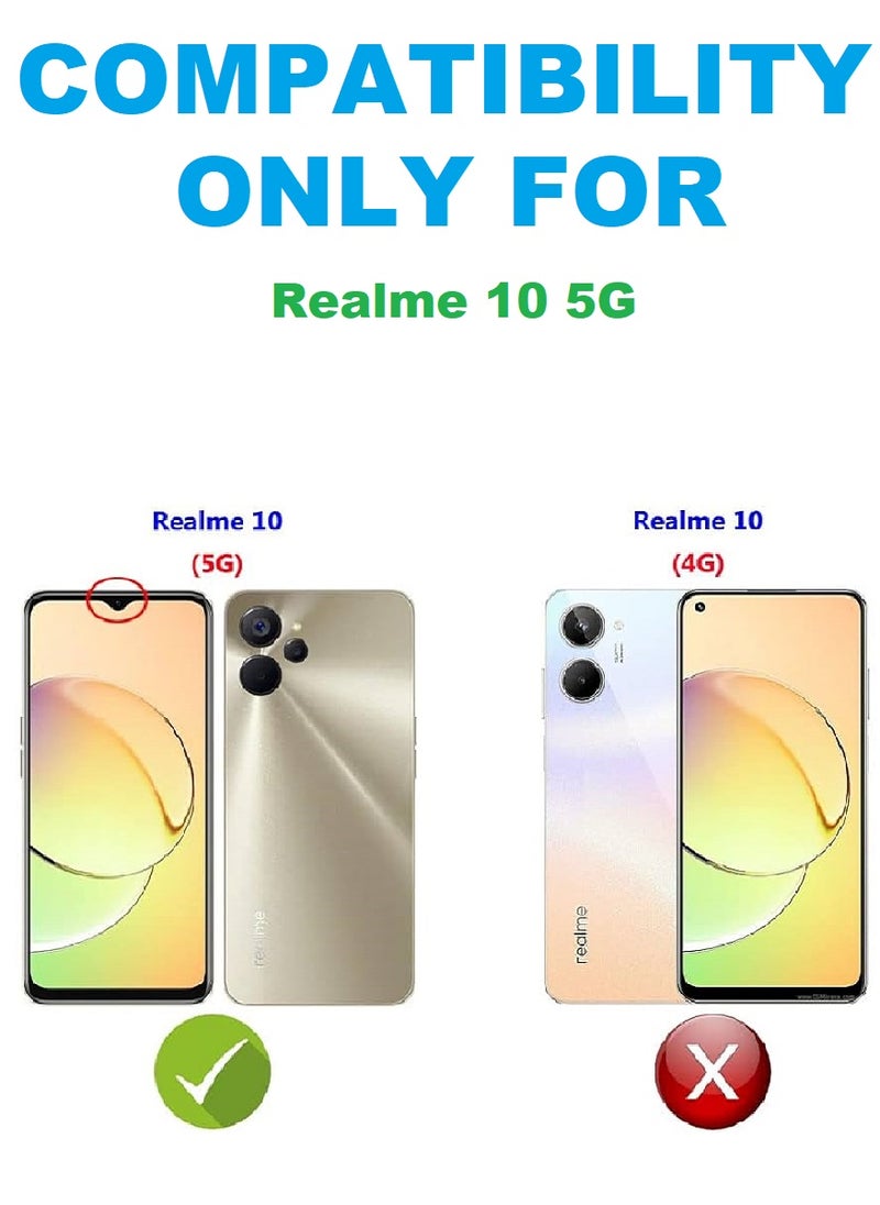 2 Pieces Tempered Glass Screen Protector Clear Designed For Realme 10 5G  Full Screen Coverage And Bubble Free