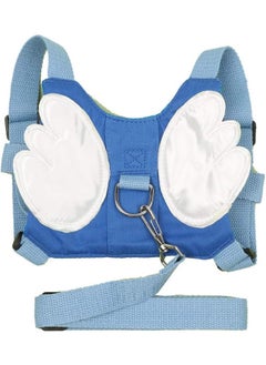 Snowie Soft Baby Toddler Anti-Lost Belt Safety Walking Harness Reins With Leash Kids Assistant Strap Wings For 1 To 3 Year Blue  - Image 1
