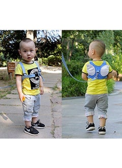Snowie Soft Baby Toddler Anti-Lost Belt Safety Walking Harness Reins With Leash Kids Assistant Strap Wings For 1 To 3 Year Blue  - Image 3