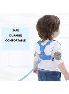 Snowie Soft Baby Toddler Anti-Lost Belt Safety Walking Harness Reins With Leash Kids Assistant Strap Wings For 1 To 3 Year Blue  - Image 4