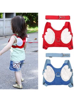 Snowie Soft Baby Toddler Anti-Lost Belt Safety Walking Harness Reins With Leash Kids Assistant Strap Wings For 1 To 3 Year Blue  - Image 2