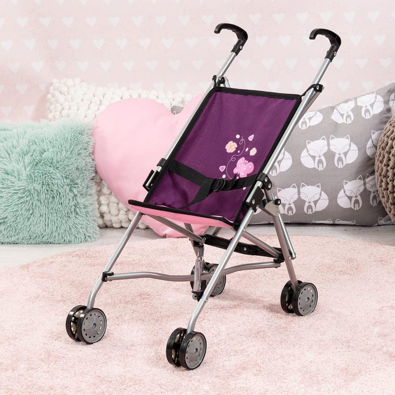Bayer Design Dolls pushchair, Buggy, Umbrella Stroller, Pram for Toddler, Foldable, Double Wheel - Image 5