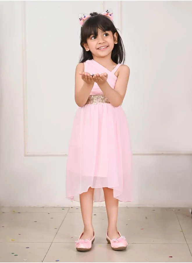 LILPICKS Pink Girls Wear Dresses