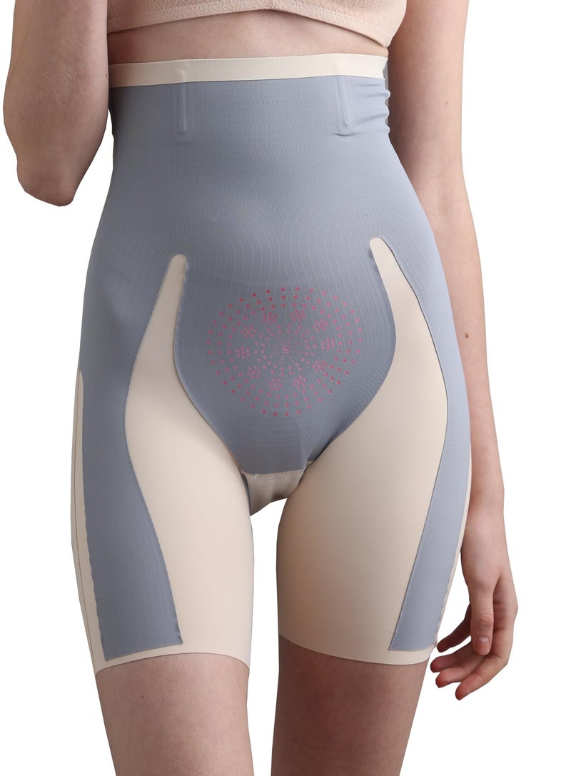 HSR Shapewear for Women Tummy Control Shorts High Waist Panty Mid Thigh Body Shaper (L, Cream) - Image 1
