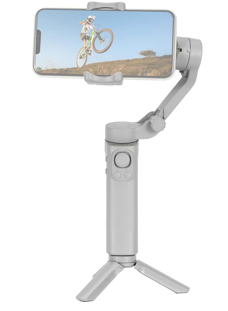 JAJEEK Foldable 3-Axis Smartphone Gimbal Stabilizer – Shake-Free Vlog Stabilizer for Phones, Max Load 260g, Horizontal & Vertical Modes, Face Zoom, Timelapse Function, Includes Mini Tripod – Ideal for Smooth Video Recording - Image 1