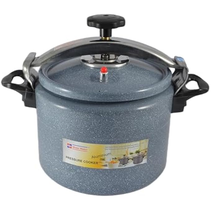 هوم ميكر قدر ضغط مطلي بالسيراميك مع قاعدة حثية سعة 12 لترًا، لون رمادي - Image 1
