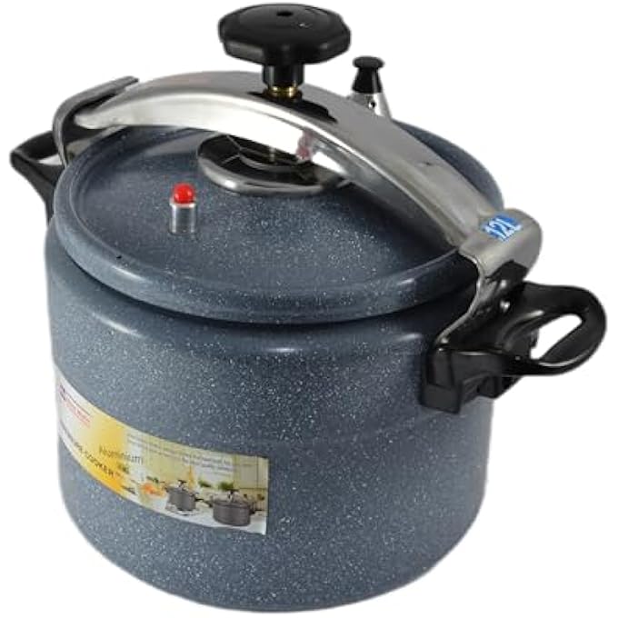 هوم ميكر قدر ضغط مطلي بالسيراميك مع قاعدة حثية سعة 12 لترًا، لون رمادي - Image 2