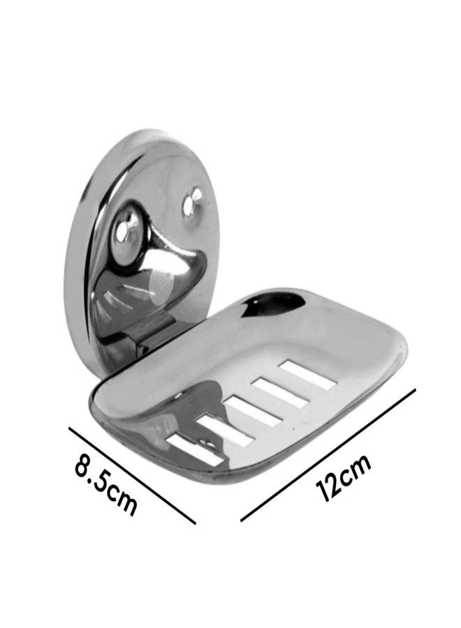 Greensify Stainless Steel Soap Dish Holder for Bathroom (Pack of 3) | Wall Mounted Soap Stand, Rust Proof Chrome Finish, Soap Holder for Wash Basin, Home & Hotel Bathroom Accessories - Image 2