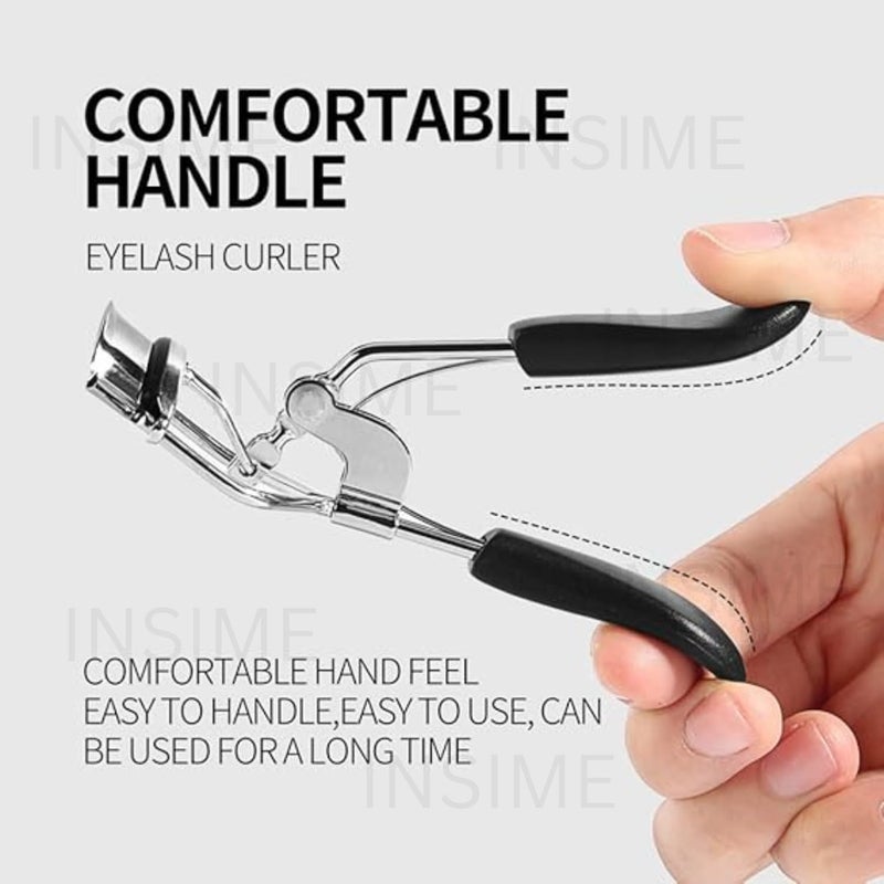 INSIME Pro eyelash curler for women | Strong, Contoured Eyelash curler tool for Pinch free Non slip Eye lash curl | Eye opening, Voluminous Eye lash curler for women - Image 1