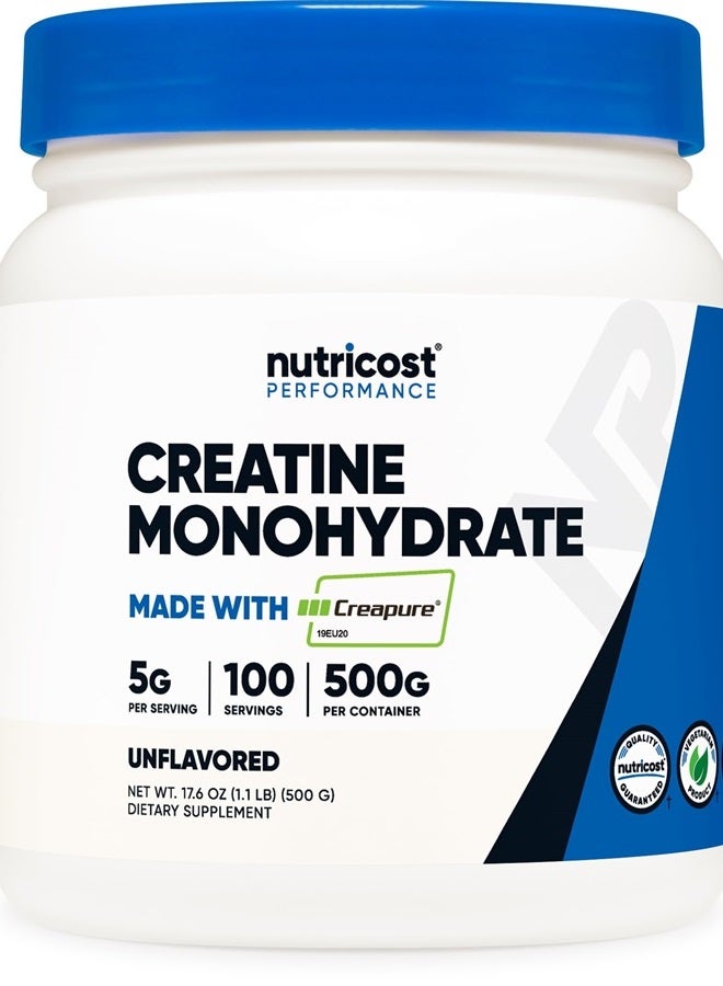 Nutricost Creapure® Creatine Monohydrate 500 Grams - Image 1