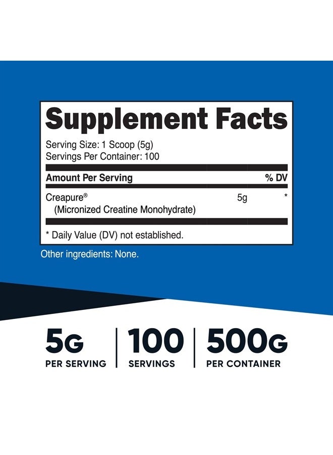 Nutricost Creapure® Creatine Monohydrate 500 Grams - Image 2