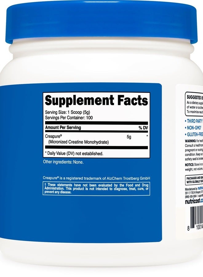 Nutricost Creapure® Creatine Monohydrate 500 Grams - Image 4