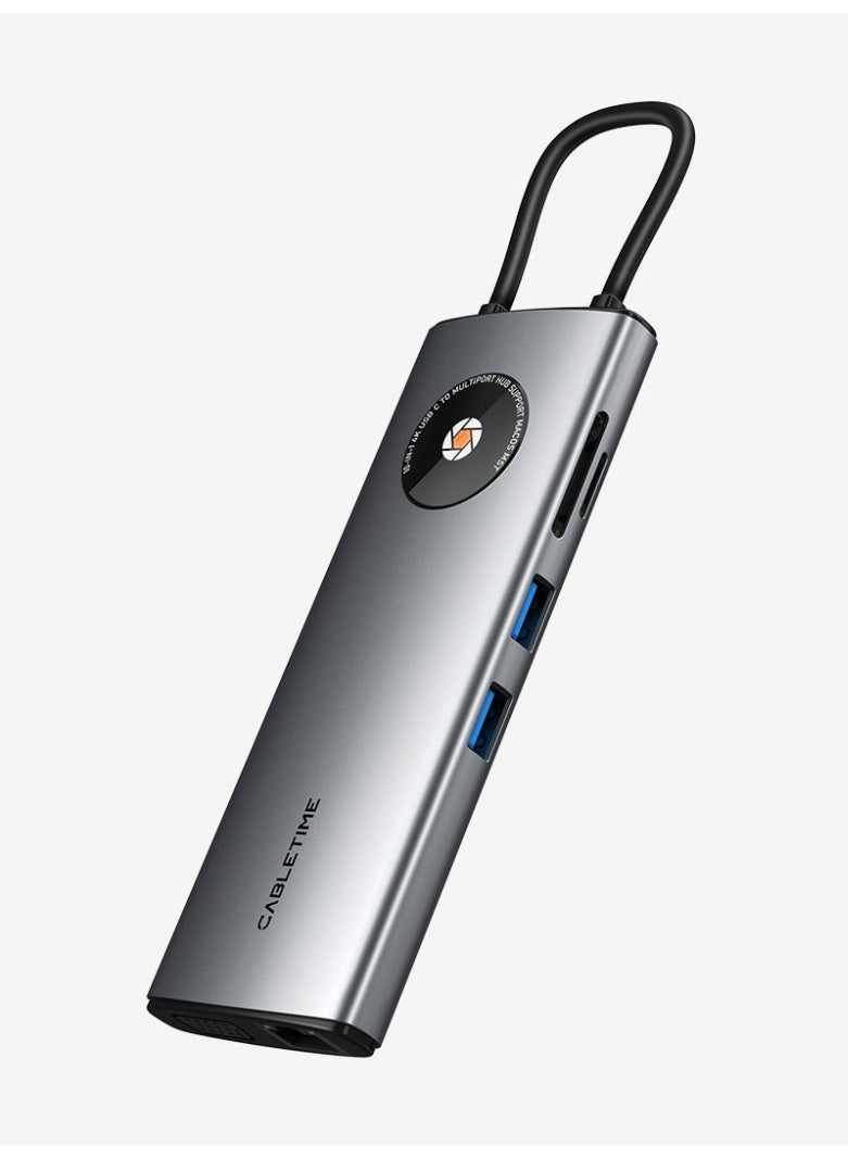 كابل تايم موزع USB-C ثلاثي الشاشات متوافق مع جهاز ماك بوك برو - Image 1