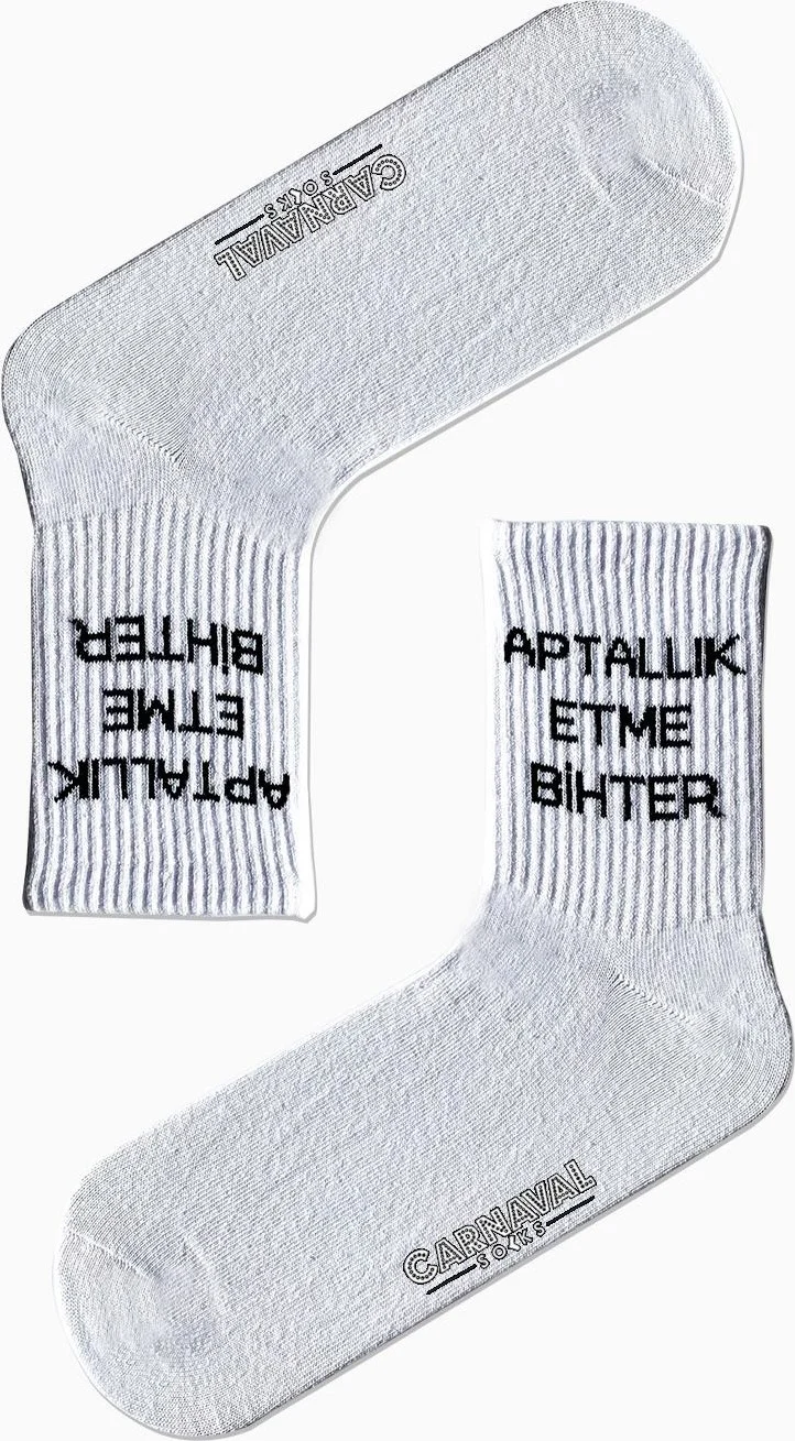 كارنافال سوكس Don't Be Stupid Bihter Written Patterned Colorful Sports Socks