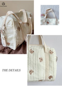 Fashionable Embroidered Large Capacity Bear Patterned Diaper Tote Bag,Lightweight Foldable Boston Mommy Handbag,Portable & Shoulder-carried Crossbody Bag,Four Seasons Universal For Outdoor Travel, Suitable For Daily Use Outing And Storage - pzsku/ZC65B09E860A861C955FBZ/45/_/1736662597/e2ba7ebb-ae63-4078-9764-533404320358