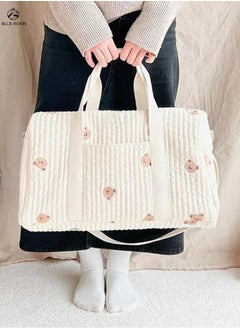 Fashionable Embroidered Large Capacity Bear Patterned Diaper Tote Bag,Lightweight Foldable Boston Mommy Handbag,Portable & Shoulder-carried Crossbody Bag,Four Seasons Universal For Outdoor Travel, Suitable For Daily Use Outing And Storage - pzsku/ZC65B09E860A861C955FBZ/45/_/1736662598/776d327f-df41-4028-8307-3852f6a798b8