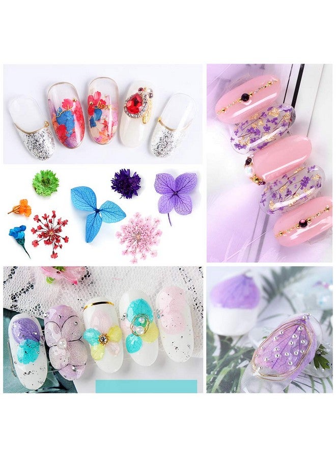 iFancer 108 Pcs Dried Flowers For Resin Nail Art 62 Colors 3D Dry Flowers For Nails 2 Boxes Small Tiny Dried Flowers For Nail Art Little Pressed Real Natural Flower Nail Art Design Decoration Supplies - Image 4