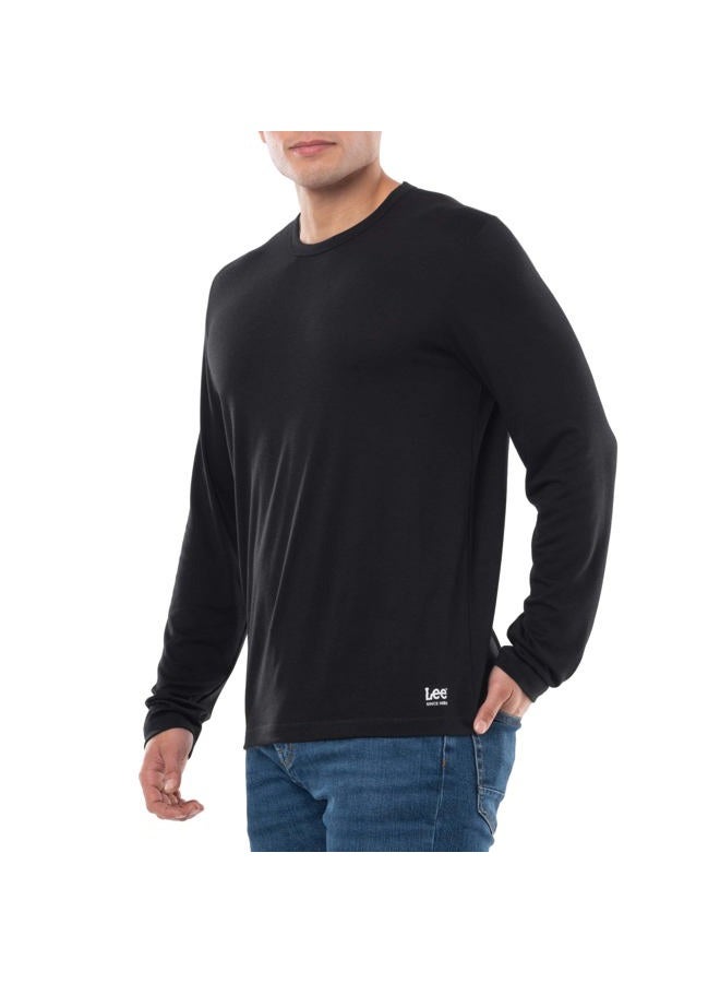LEE Men's Quick Dry Long Sleeve Tee, Black, S - Image 5