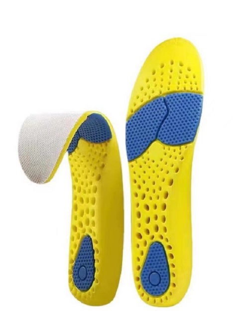 Premium Breathable Memory Foam Insoles - PU Material, Shock Absorption, Arch Support Design, Hidden Air Cushion