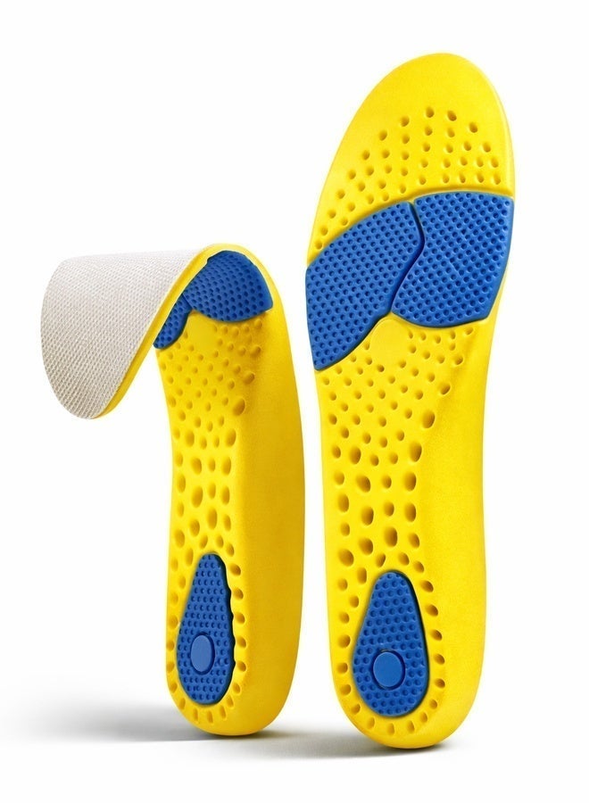 Premium Breathable Memory Foam Insoles - PU Material, Shock Absorption, Arch Support Design, Hidden Air Cushion - Image 1