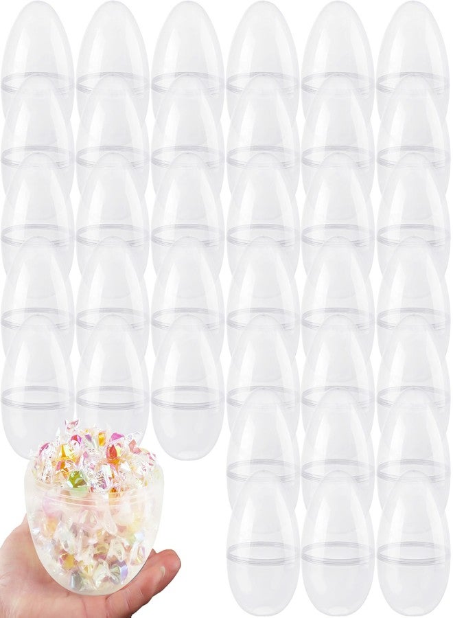 Restroma 36 Pcs 6 Inch/ 5 Inch/ 4.5 Inch Jumbo Plastic Clear Easter Egg Fillable Large Plastic Eggs Transparent Bulk for Adult Kids Easter Egg Hunt Suprise Busket Stuffers Easter Party Supplies - Image 1