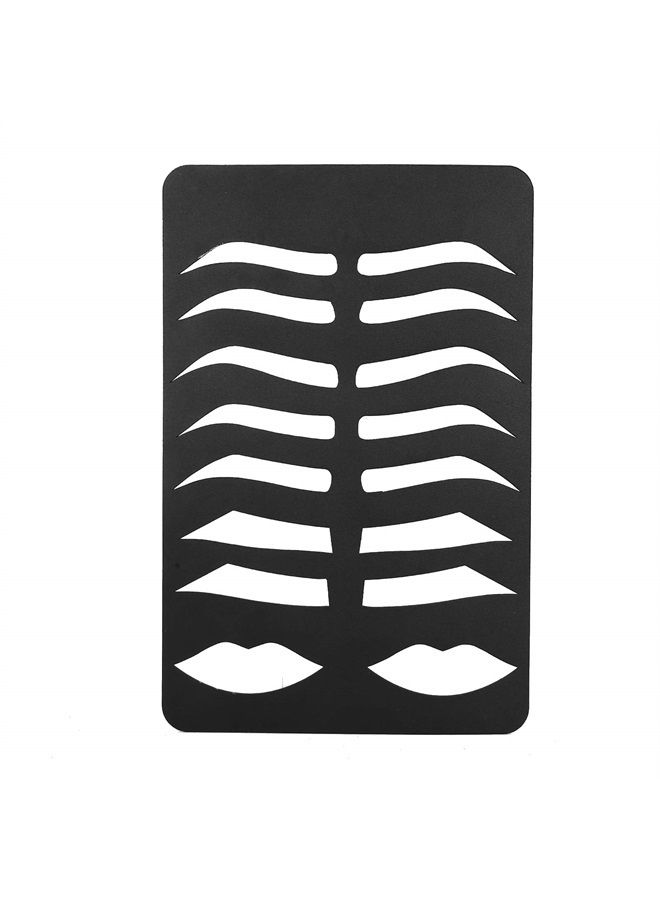 Ymiko Eyebrow Stencils For Men, Lip Stencil Eyebrow Lip Shape Stencils Template Fashionable Eye Brow Shape Kit Makeup Shaper - Image 1